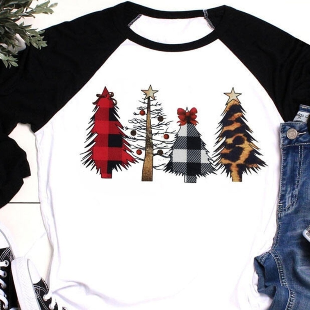 CHRISTMAS BASEBALL TEE